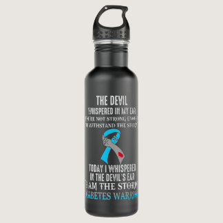 I Am The Storm Diabetes Awareness Warrior Stainless Steel Water Bottle