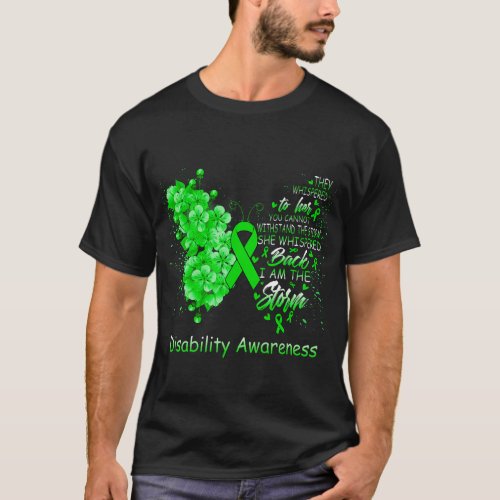 I Am The Storm Disability Awareness Butterfly T_Shirt