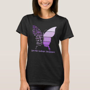 I am the storm Domestic Violence Awareness Butterf T-Shirt