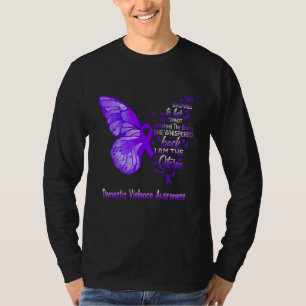 I Am The Storm Domestic Violence Awareness Butterf T-Shirt