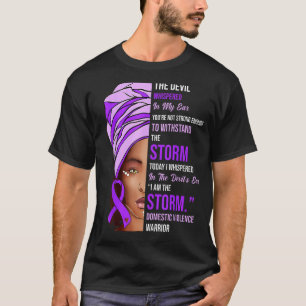 I Am The Storm Domestic Violence Awareness Purple T-Shirt