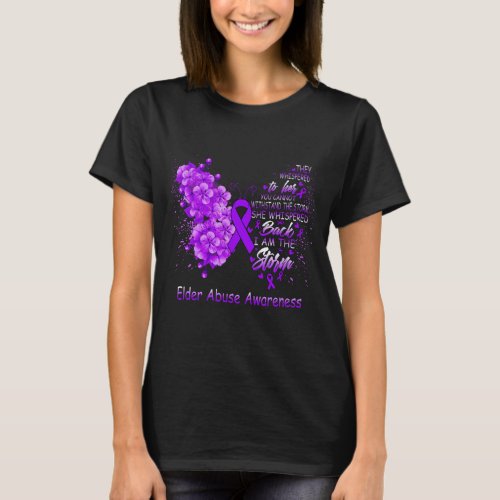 I Am The Storm Elder Abuse Awareness Butterfly T_Shirt