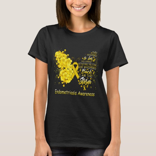 I Am The Storm Endometriosis Awareness Butterfly T-Shirt (Front)