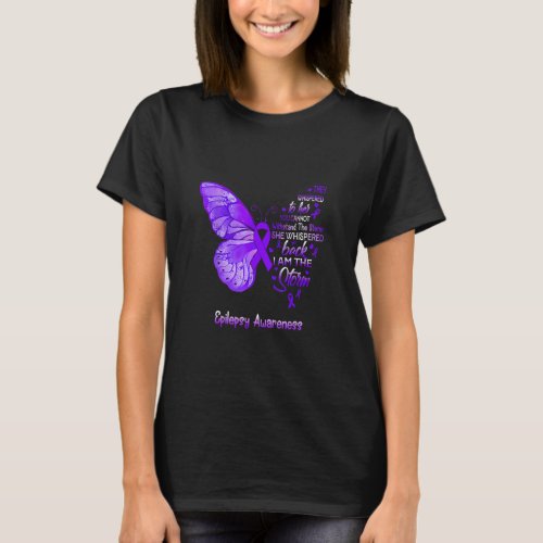 I Am The Storm Epilepsy Awareness Butterfly  T_Shirt