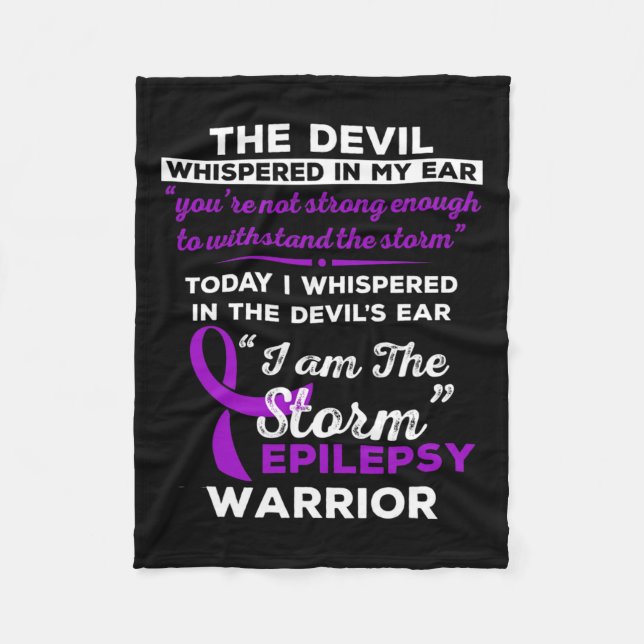I Am The Storm Epilepsy Warrior  Fleece Blanket (Front)