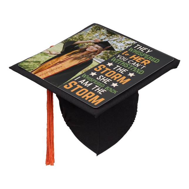 I Am The Storm Graduation Strong Woman Art Cap Topper (Angled)