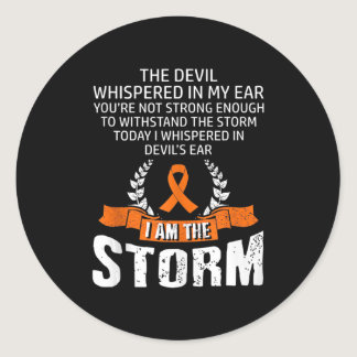 I Am The Storm Leukemia Awareness  Classic Round Sticker