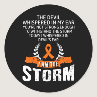 I Am The Storm Leukemia Awareness  Classic Round Sticker