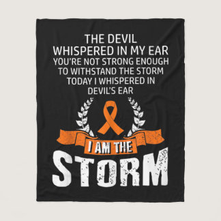 I Am The Storm Leukemia Awareness  Fleece Blanket
