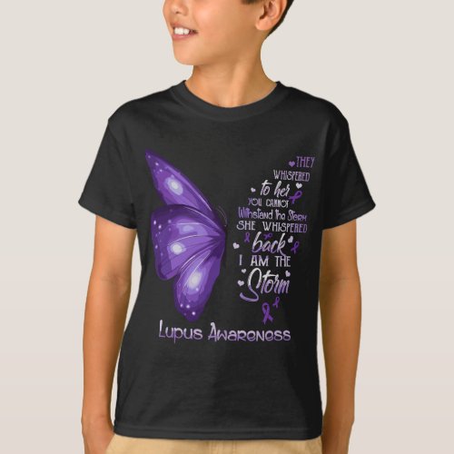 I am the storm Lupus Awareness Butterfly T_Shirt