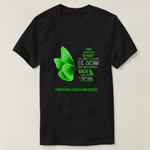I Am The Storm Lymphoma Cancer Awareness Butterfly T-Shirt