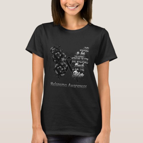 I Am The Storm Melanoma Awareness Butterfly T_Shirt