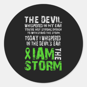 I Am The Storm  Mental Health Awareness Green Ribb Classic Round Sticker