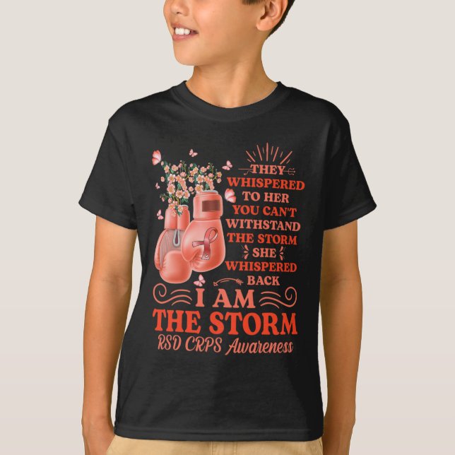 I Am The Storm Rsd Crps Awareness Boxing Gloves Bu T-Shirt (Front)