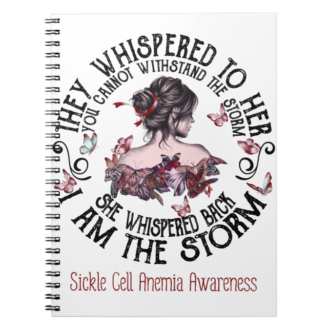 I Am The Storm Sickle Cell Anemia Awareness Notebook (Front)
