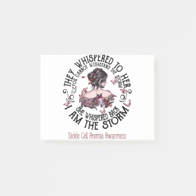 I Am The Storm Sickle Cell Anemia Awareness Post-it Notes (Front)