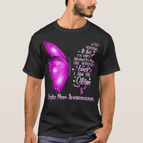 I am the storm Single Mom Awareness Butterfly  T_Shirt