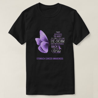 I Am The Storm Stomach Cancer Awareness Butterfly T-Shirt
