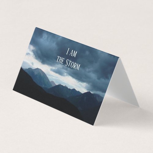 I Am The Storm Story Business Size Folded Card