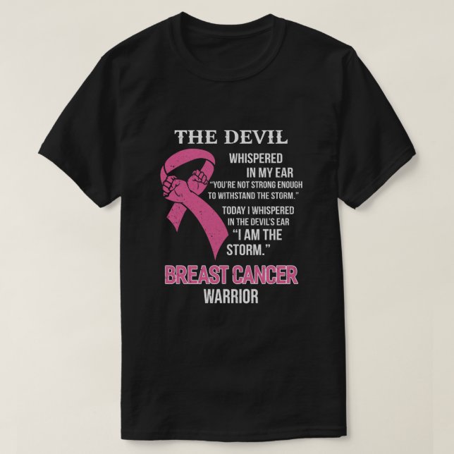 I Am The Storm Support Breast Cancer Awareness T-Shirt (Design Front)