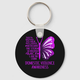 I Am The Storm Support Domestic Violence Awareness Keychain