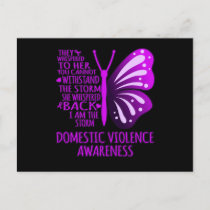 I Am The Storm Support Domestic Violence Awareness Postcard