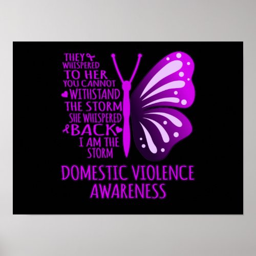 I Am The Storm Support Domestic Violence Awareness Poster