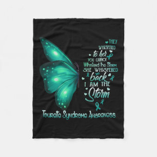 I Am The Storm Tourette Syndrome Awareness Butterf Fleece Blanket