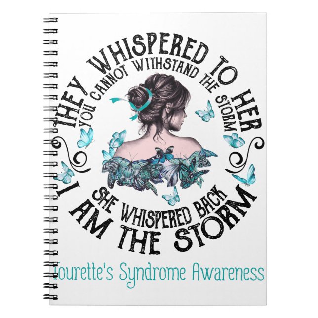 I Am The Storm Tourette's Syndrome Awareness Notebook (Front)