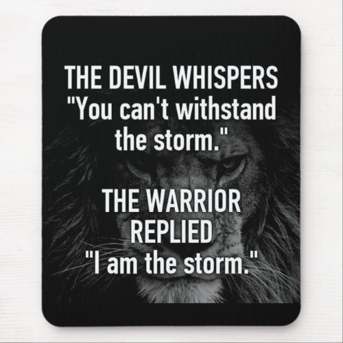 I Am The Storm Workout Inspiration Motivational Mouse Pad