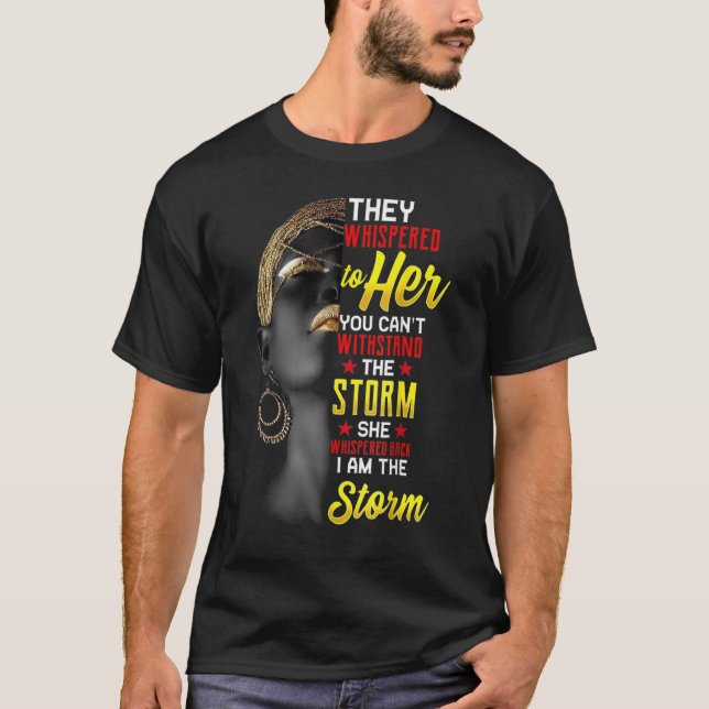 I Am The Strong African Queen girls - Black Histor T-Shirt (Front)