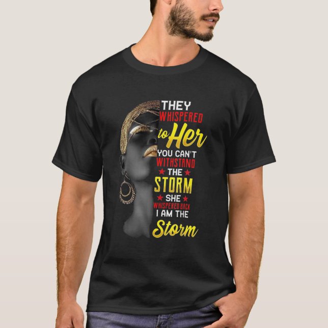 I Am The Strong African Queen Girls - Black Histor T-Shirt (Front)