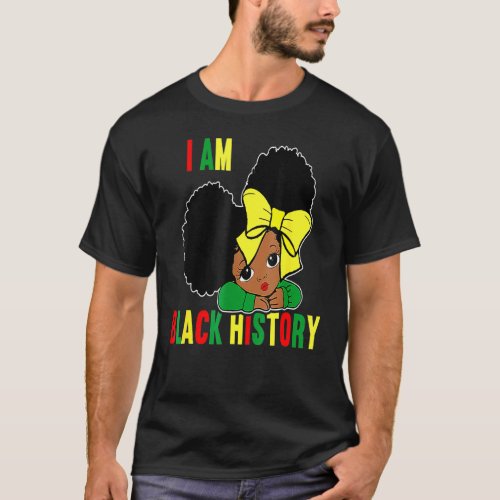 I Am The Strong African Queen Girls  Black History T_Shirt