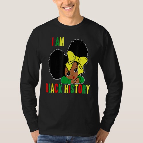 I Am The Strong African Queen Girls  Black History T_Shirt