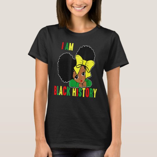 I Am The Strong African Queen Girls  Black History T_Shirt