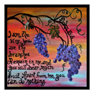 I am the Vine John 15 5 Poster