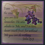 I am the Vine Napkin<br><div class="desc">A favorite verse: "I am the vine, you are the branches. He who abides in Me, and I in him, bears much fruit; for without me, you can do nothing." John 15:5</div>