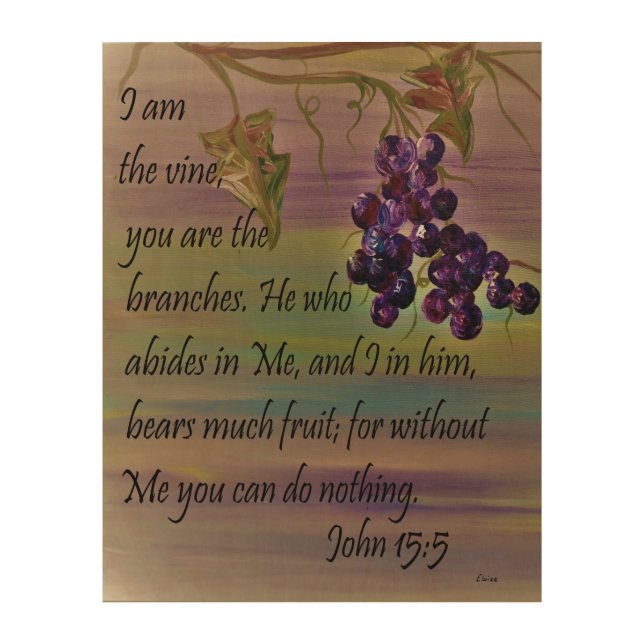I am the Vine Wood Wall Decor (Front)