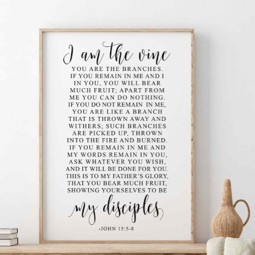I Am The Vine You Are The Branches John 155_8 Poster
