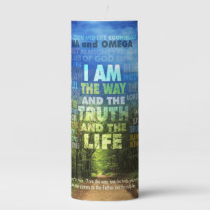 I am the way and the truth and the life - John 14: Pillar Candle