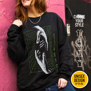 I am the Way John 14:6 Grid Christian Cyberpunk Sweatshirt