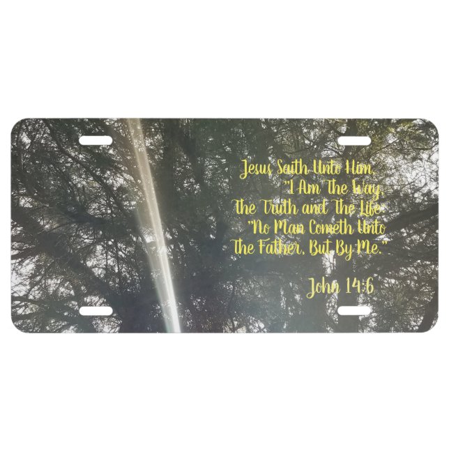 "I Am The Way, The Truth and Life" License plate (Front)