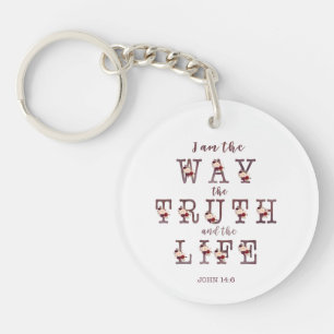 I am the Way the Truth and the Life Typography Keychain