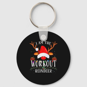 I Am The Workout Reindeer Christmas Family Keychain
