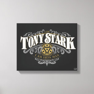 I Am Tony Stark, I Am Iron Man Ornate Graphic Canvas Print