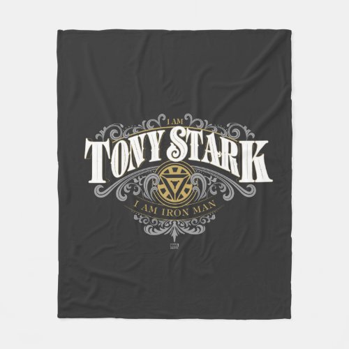 I Am Tony Stark I Am Iron Man Ornate Graphic Fleece Blanket