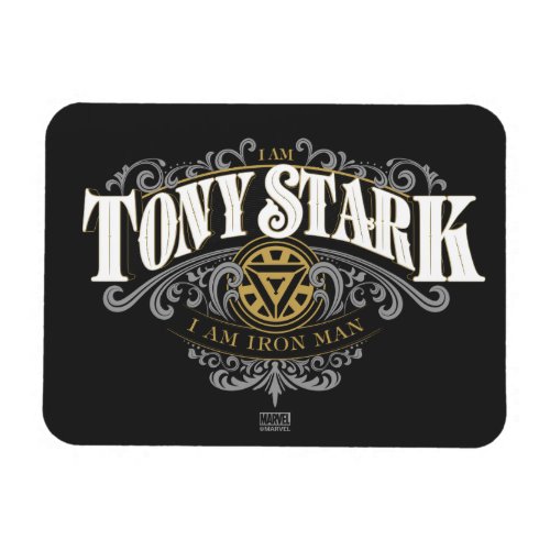 I Am Tony Stark I Am Iron Man Ornate Graphic Magnet