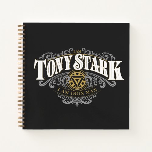 I Am Tony Stark I Am Iron Man Ornate Graphic Notebook