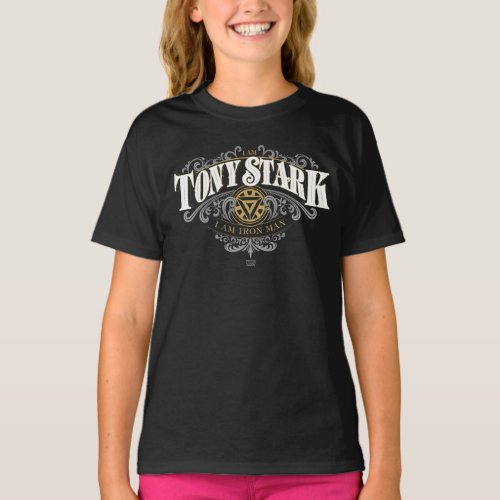 I Am Tony Stark I Am Iron Man Ornate Graphic T_Shirt