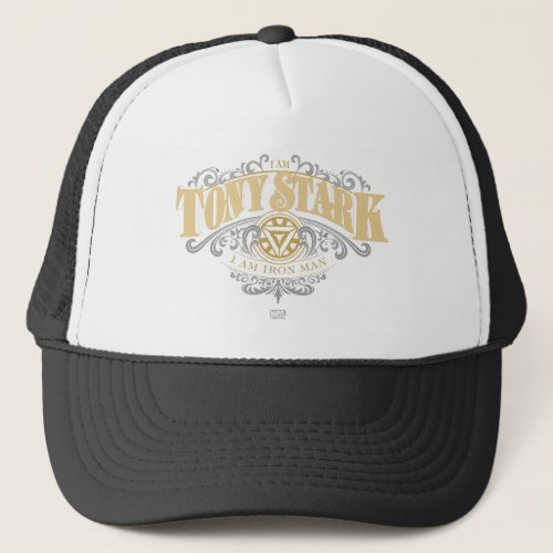 I Am Tony Stark I Am Iron Man Ornate Graphic Trucker Hat